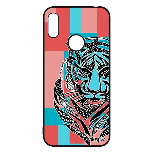 Coque Tigre Huawei Y6 2019 Silicone Personnalisé Ethnique Metal Animaux Sauvage Fauve Femme Azteque Case Dessin Geometrique Tasmanie