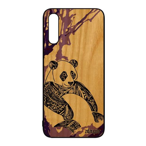 Coque En Bois Pour Samsung Galaxy A50 Silicone Panda Tribal Violet Animal Couleur Azteque Dessin Sm-A505fn Ours Souple Chine Case 4g