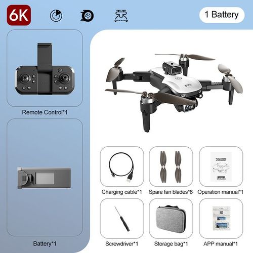Drone S2s 8k Hd Avec Cam¿¿Ra Pour Touristes",Moteur Sans Balais,¿¿Vitement D'obstacles,H¿¿Licopt¿¿Re Rc,"Jouet Quadrirotor Pliable Professionnel - Type Dual 6k Camera