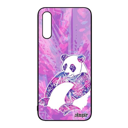Coque Pour Samsung Galaxy A50 Silicone Panda Alu Violet Telephone Azteque Pastel Couleur Portable Tribal Asie Chine Unique 4g Fille