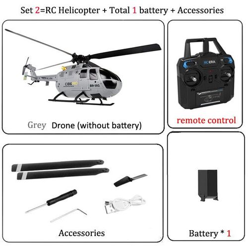 H¿¿Licopt¿¿Re C186 Rc 4 Propless2.4 G 4ch 6-Axis Pouvez-Vous Ro Altitude Hold B105 Flybarless Rc Drone Rtf Toy Drone Pour Mayor Inner Children - Type Set2
