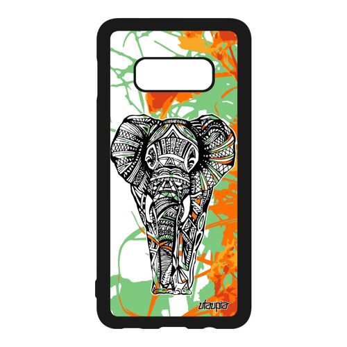 Coque pour S10e silicone elephant housse savane telephone animaux d'asie zen 4G Orange metal nature memoire fleur Samsung galaxy