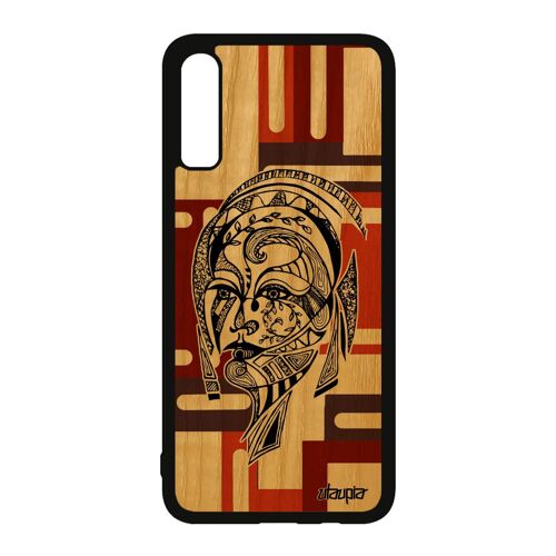 Coque Bois Silicone Pour Samsung A70 Femme Fille Etui Fantaisie Dessin Azteque Cube Tribal Animaux Feerique Housse Ethnique Galaxy