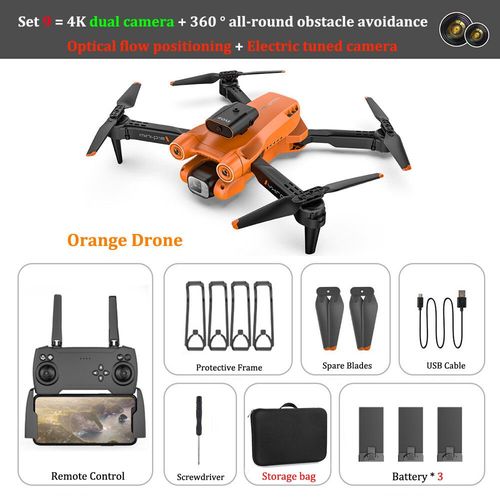 Mini Drone P12",Photographie Professionnelle,Cam¿¿Ra 4k,Avec 360 ¡Ã Tout Autour,¿¿Vitement D'obstacles,Flux Optique,Localisation,"Quadrirotor Rc - Type Set9