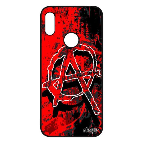 Coque En Silicone Pour Huawei Y6 2019 Anarchie Case Street Art Symbole Cadeau D'anniversaire Femme Tag Rock Punk De Protection Metal