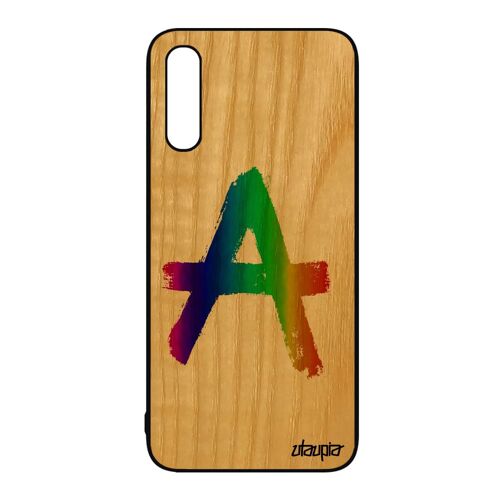 Coque Silicone Samsung A50 Bois Veritable Anarchie Graffiti 4g Noir Urbain Peinture Vert Anarchy Graff Realiste Metal Dessin Galaxy