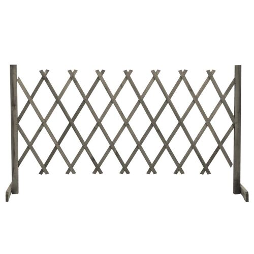 Vidaxl Clôture En Treillis De Jardin Gris 150x80 Cm Bois De Sapin