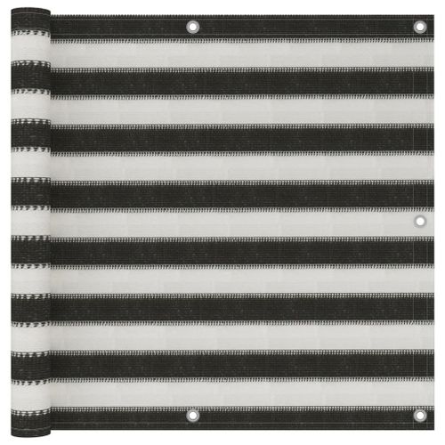 Vidaxl Écran De Balcon Pehd 90x300 Cm Anthracite Et Blanc
