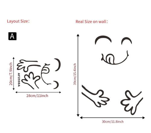 Autocollant de réfrigérateur drôle de visage smiley, autocollant créatif pour placard de décoration de maison, lunettes de soleil de dessin animé, autocollant mural de réfrigérateur de visage Smiley