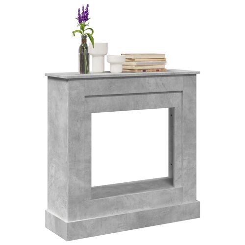 VidaXL Cadre de cheminée gris béton 90x30x90 cm bois d'ingénierie