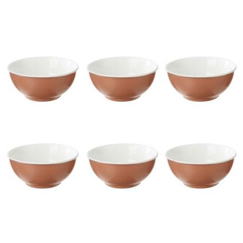 Lot De 6 Bols En Porcelaine "Nature" 52cl Terracotta