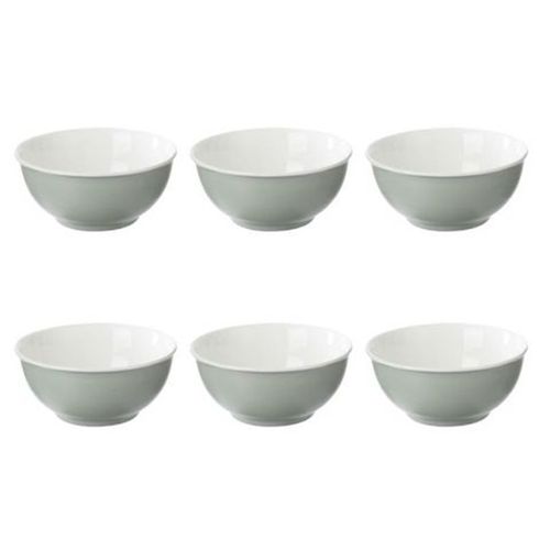 Lot De 6 Bols En Porcelaine "Nature" 52cl Menthe