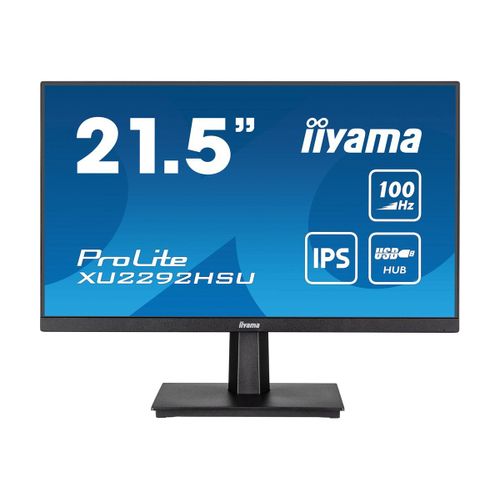 iiyama ProLite XU2292HSU-B6 - Écran LED - 22" (21.5" visualisable) - 1920 x 1080 Full HD (1080p) @ 100 Hz - IPS - 250 cd/m² - 1000:1 - 0.4 ms - HDMI, DisplayPort - haut-parleurs - noir mat