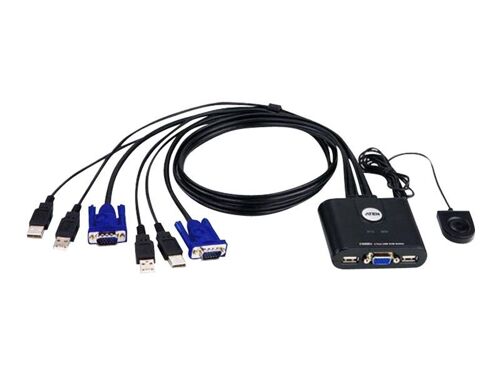 ATEN CS22U - Commutateur KVM - 2 x KVM port(s) - 1 utilisateur local - de bureau