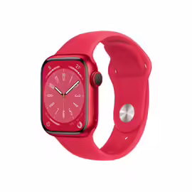 Apple Watch Series 8 (GPS) - Boîtier 45 mm (Product) Red Aluminium Rouge avec Bracelet Sport Rouge