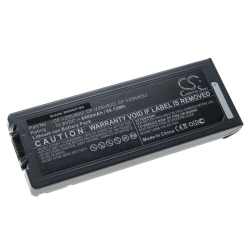 vhbw Batterie remplace Panasonic CF-VZSU80U, CF-VZSU82U, CF-VZSU83U pour laptop (6400mAh, 10,8V, Li-Ion)