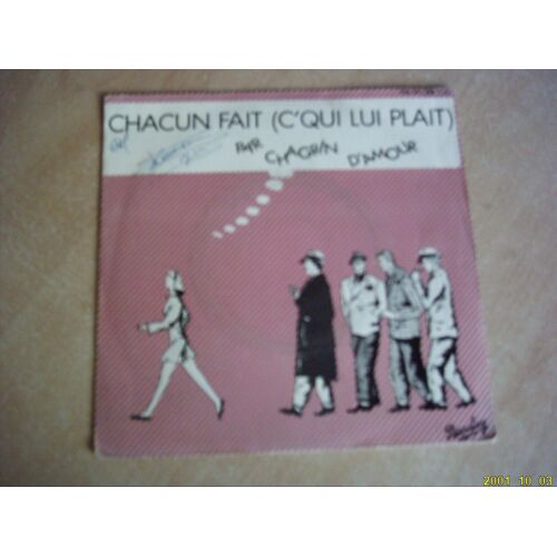 Chacun Fait (C' Qui Lui Plaît). / Chacun Fait ( Version Instrumental).