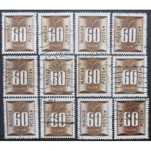 Hongrie Taxe N°194 X 12 Oblitéré