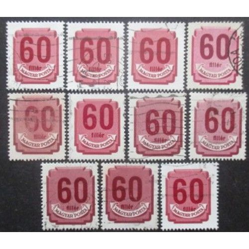 Hongrie Taxe N°179 X 11 Filigrane Étoile Oblitéré