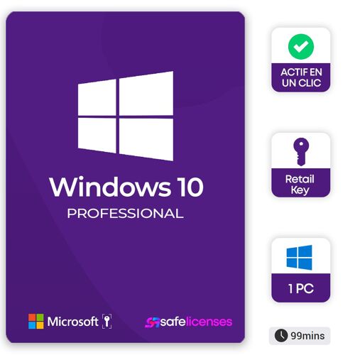 Windows 10 Professionnel ¿ Activation En Un Clic, Exclusif Chez Safelicenses