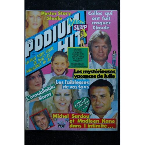 Podium Hit 125 Juillet 1982 1 Découpe R. Schneider Sylvie Vartan Kim Wild David Soul + Poster Geant Sheila Story
