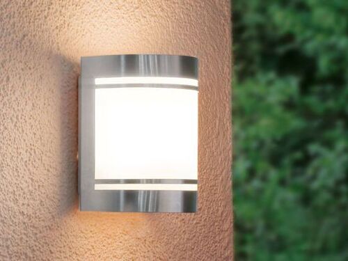 Eglo Cerno - Applique Murale Extérieure À 1 Lumière, Acier Inoxydable Ip44, E27