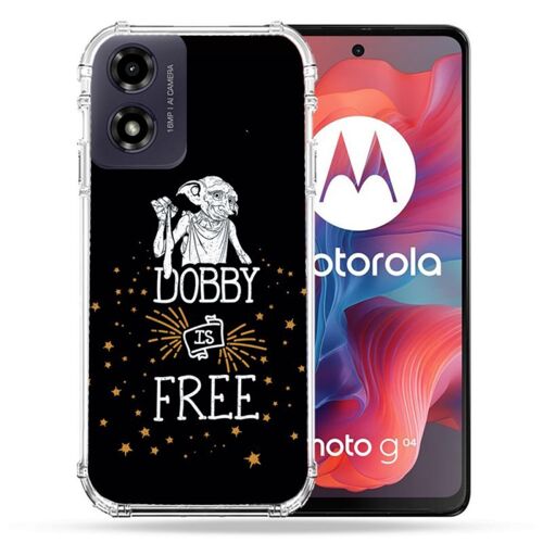 Coque Renforcée Pour Motorola G04 4g Harry Potter Dobby Free Noir