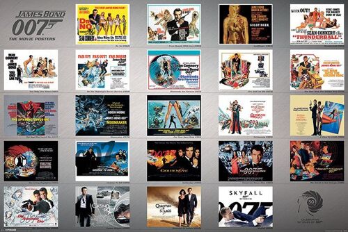 James Bond 007 - 23 Movie Posters - Affiche / Poster Envoi En Tube