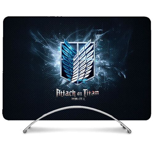 Coque Intégrale Pour MacBook Air M1 13.3 Manga Attaque Titans Noir