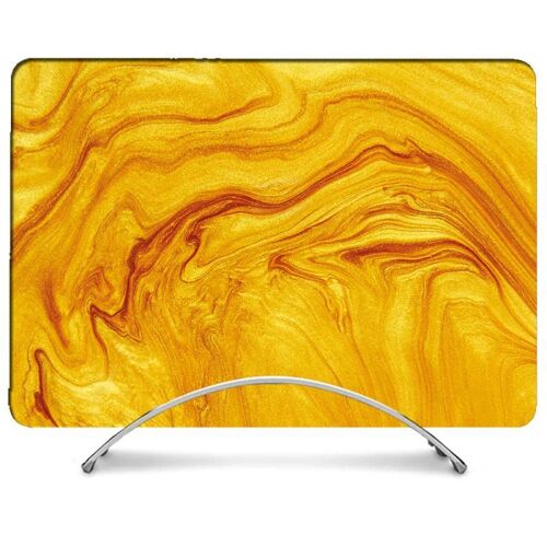 Coque Intégrale Pour MacBook Air M2 M3 13.6 Texture Marbre Jaune