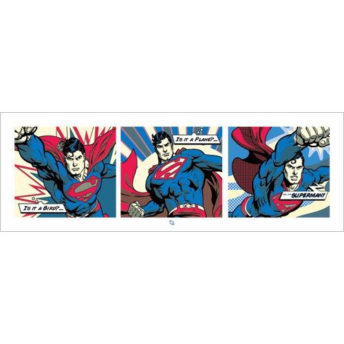 Superman - Dc Comics - Pop Art Triptych - Affiche / Poster Envoi En Tube