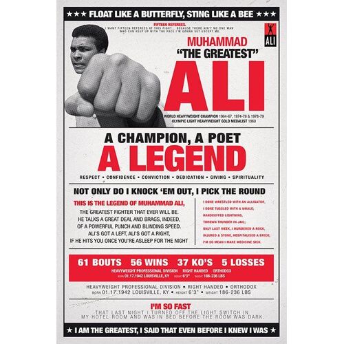 Muhammad Ali   - Vintage   - Affiche / Poster Envoi En Tube