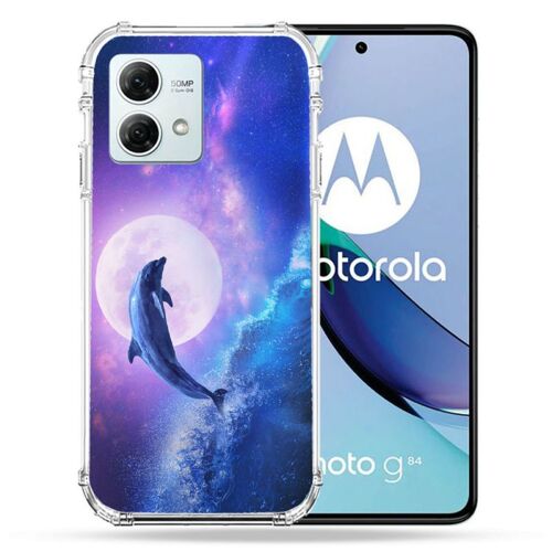 Coque Renforcée Pour Motorola G84 5g Animal Dauphin Vague