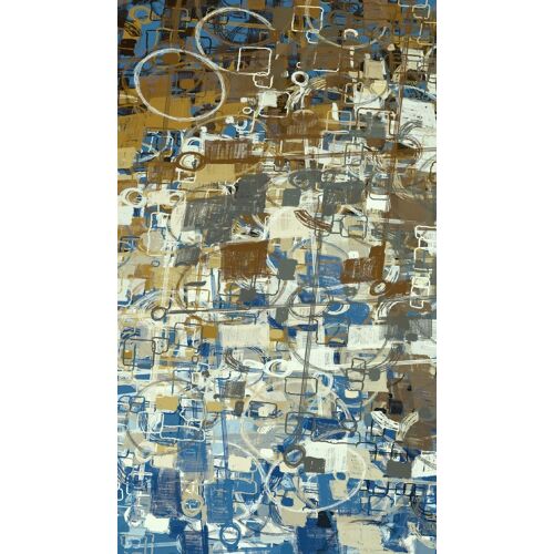 Homemania Tapis Imprimé Stranger Circle 1 - Résumé - Décoration De Maison - Antidérapants - Pour Salon, Séjour, Chambre À Coucher - Multicolore En Polyester, Coton, 60 X 100 Cm