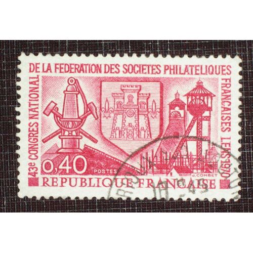 France N° 1642 Oblitéré De 1970 - 40c « 43ieme Congrès National De La Fédération Des Sociétés Philatéliques Françaises, À Lens »