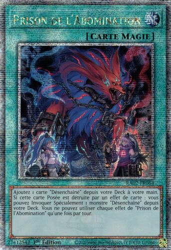 Yu Gi Oh Ra02 Fr064 Prison De L'abomination Quarter Century