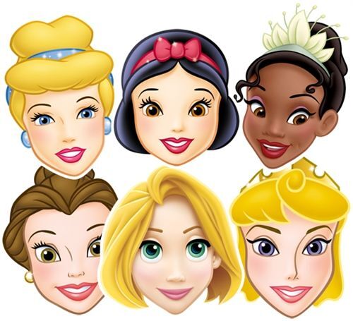 Lot De 6 Masques Princesse Disney - Enfants