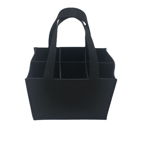 Sac à Bouteille Porte-Bouteille en Feutre avec séparateur séparé pour Bouteilles Le noir