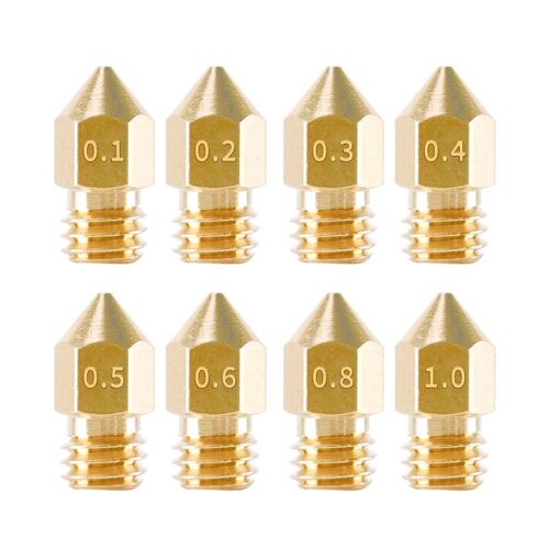 Lot de 8 buses d'extrudeuse pour imprimante 3D Or