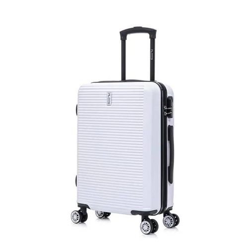 Valise Cabine 55x35x25cm | Valise Celims France Weekend | Ultra-léger | ABS | Cadenas | 4 Roues 360 | Blanc