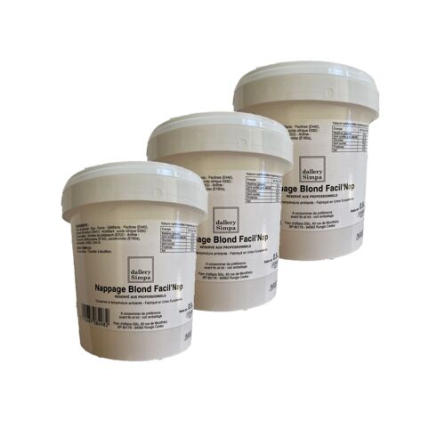 Lot 3x Nappage Blond Pâtisserie - Pot 900 G