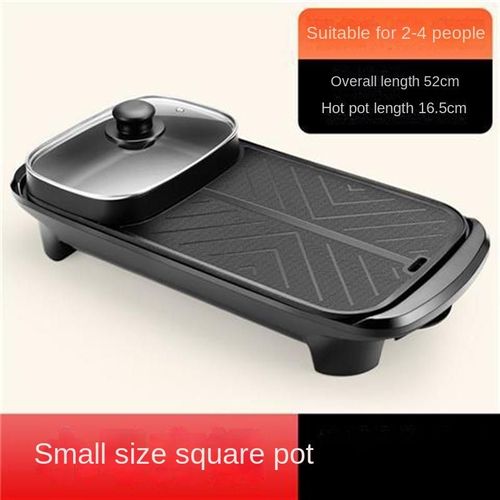 Gril et plaque de cuisson électriques antiadhésifs multifonctionnels,plaque de cuisson électrique domestique,gril à barbecue,parfait pour le barbecue et la marmite chaude,110V - Type A #A