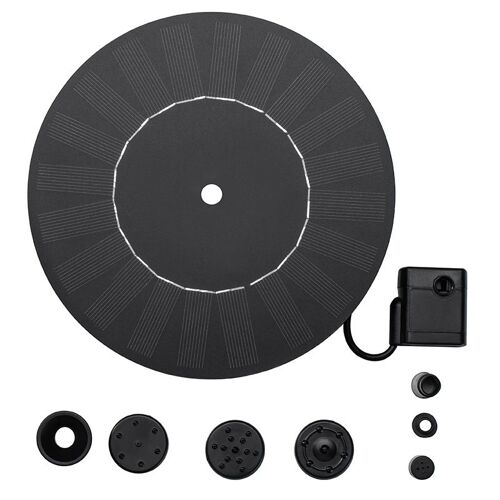 Fontaine à eau solaire 18 cm Noir