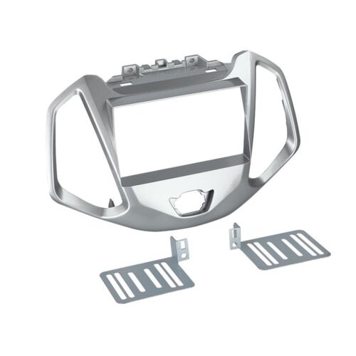 Facade Autoradio 2din Compatible Avec Ford Ecosport Ap14 Argent
