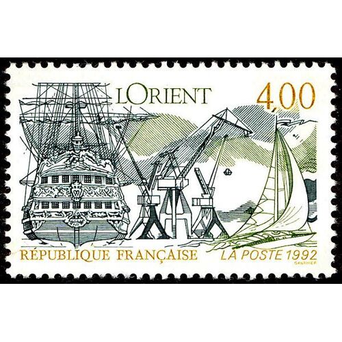 Timbre De 1992 Lorient ( Bateau Voilier )
