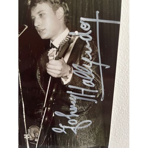 Photo Autographe De Jhonny Hallyday 