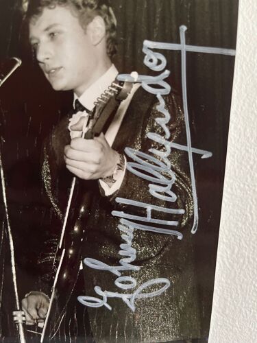 Photo Autographe De Jhonny Hallyday 