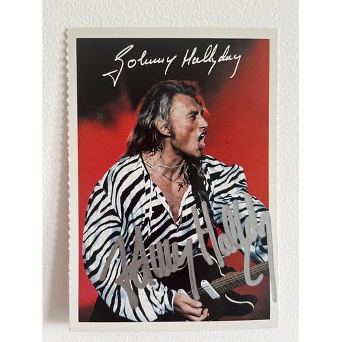 Photo Autographe Jhonny Hallyday 