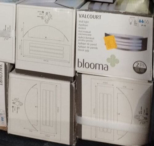 Applique Murale Valcourt E27 40w Ip44 Goodhome Gris Anthracite