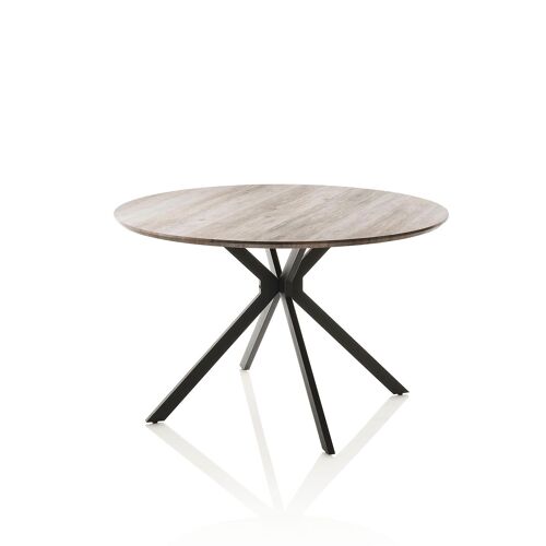 Table En Métal Et Mdf Chêne Frêne